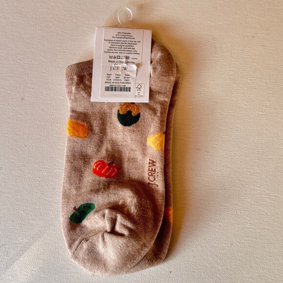 J.Crew Women's Fall Theme Multi-Color Pumpkin Ankle Socks One Size NWT - Picture 1 of 5